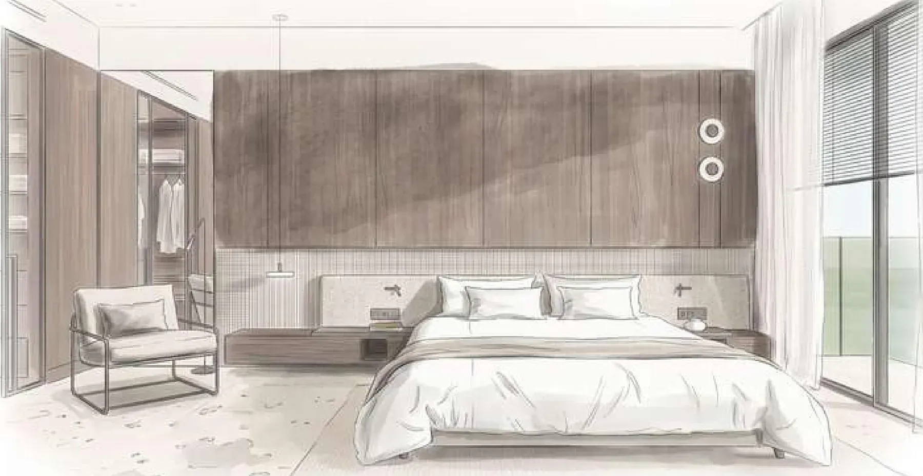 Boceto conceptual de habitación — AC Residences by Marriott, Cap Cana